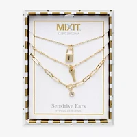 Mixit Womens Glass Hypoallergenic 3-pc. Necklace Set