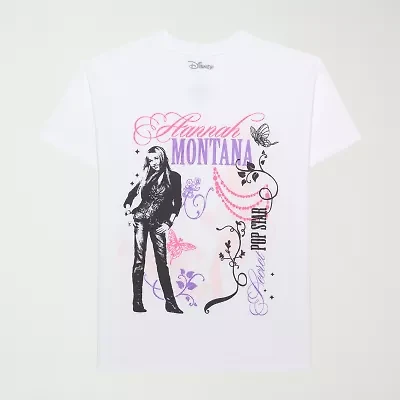Hannah Montana Boyfriend Tee Womens Juniors Crew Neck Short Sleeve Loose Fit Graphic T-Shirt