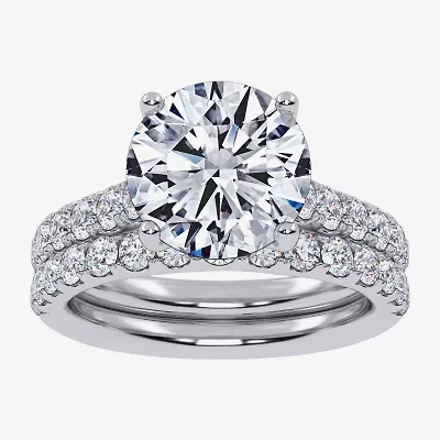 Signature By Modern Bride (H-I / Si1-Si2) Womens 2 CT. T.W. Lab Grown White Diamond 14K Gold Round Bridal Set