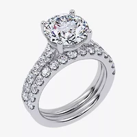 Signature By Modern Bride (H-I / Si1-Si2) Womens 2 CT. T.W. Lab Grown White Diamond 14K Gold Round Bridal Set