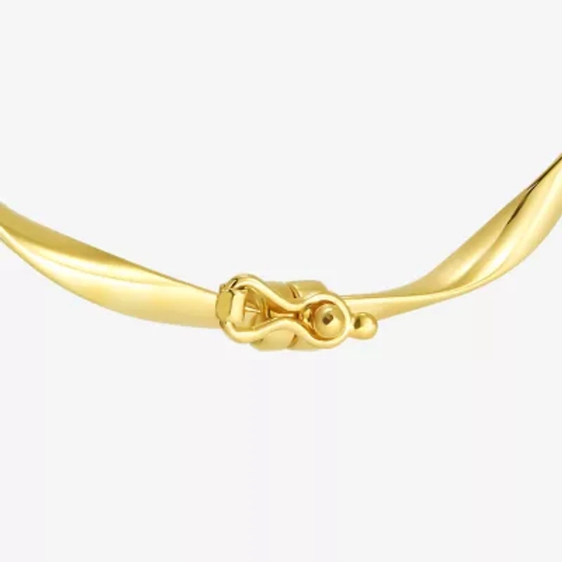 Gold Addiction Womens 10K Gold Round Bangle Bracelet