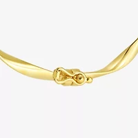 Gold Addiction Womens 10K Gold Round Bangle Bracelet
