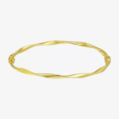 Gold Addiction Womens 10K Gold Round Bangle Bracelet