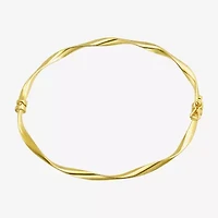 Gold Addiction Womens 10K Gold Round Bangle Bracelet