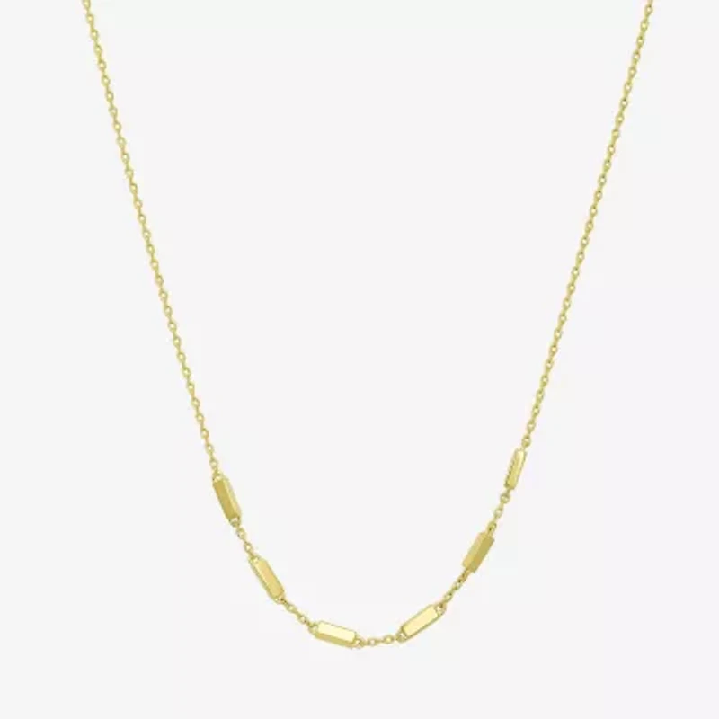 Gold Addiction Womens 10K Gold 16 Inch Cable Chain Necklace