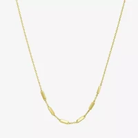 Gold Addiction Womens 10K Gold 16 Inch Cable Chain Necklace