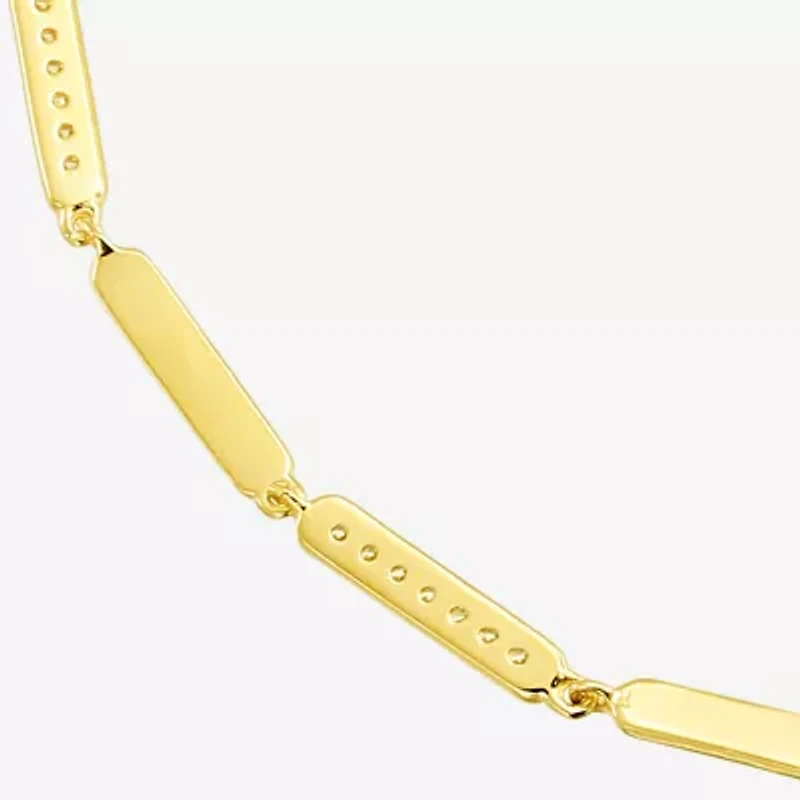 Gold Addiction Womens 10K Gold 7 Inch Semisolid Cable Chain Bracelet
