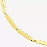 Gold Addiction Womens 10K Gold 7 Inch Semisolid Cable Chain Bracelet