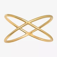 Gold Addiction Womens 10K Gold Crossover Band