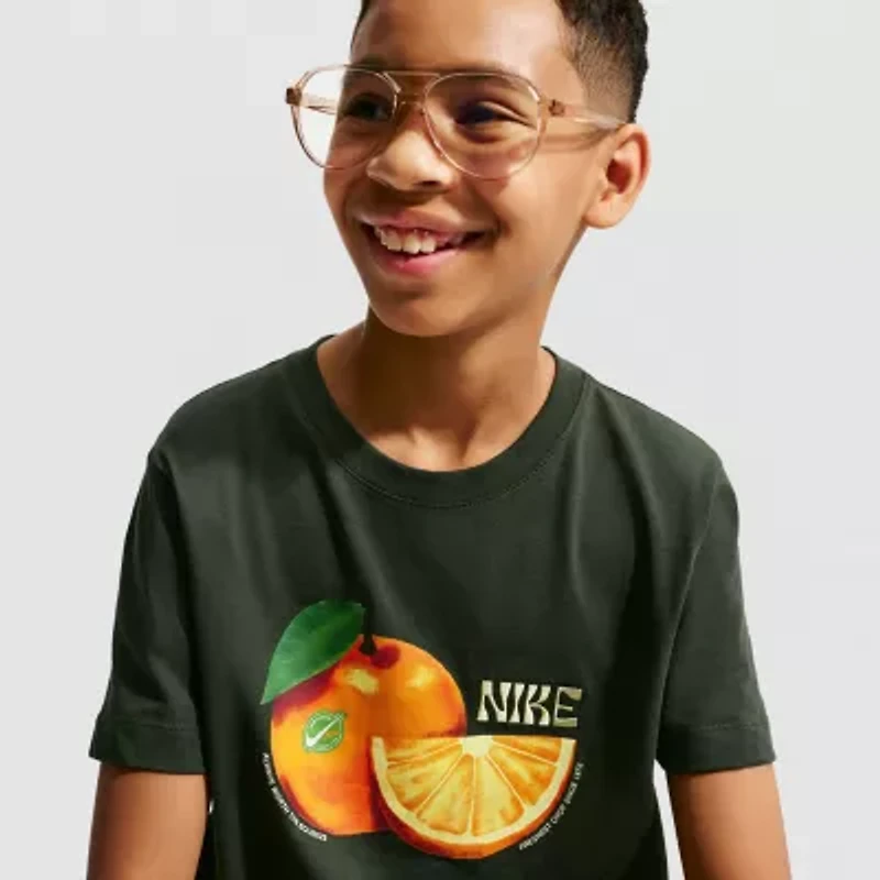 Nike Big Kid Unisex Crew Neck Short Sleeve Regular Fit Graphic T-Shirt