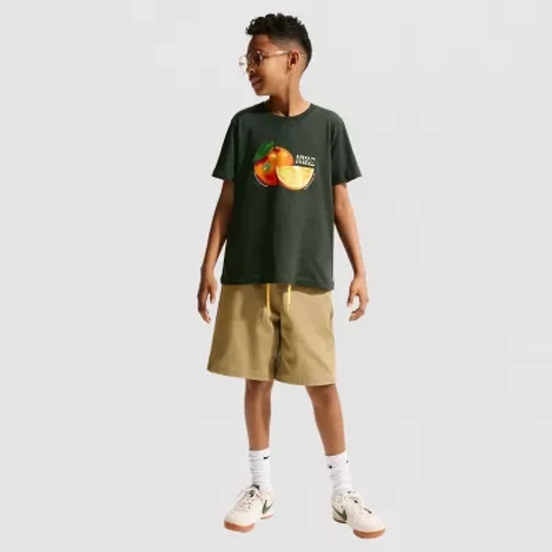 Nike Big Kid Unisex Crew Neck Short Sleeve Regular Fit Graphic T-Shirt