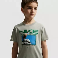Nike Club Big Kid Unisex Crew Neck Short Sleeve Regular Fit Graphic T-Shirt