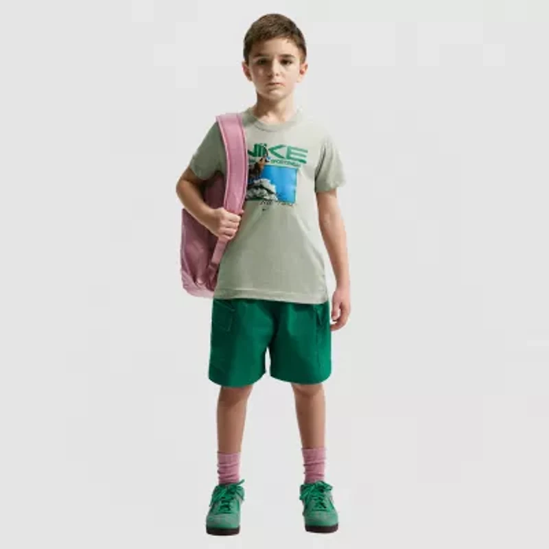 Nike Club Big Kid Unisex Crew Neck Short Sleeve Regular Fit Graphic T-Shirt