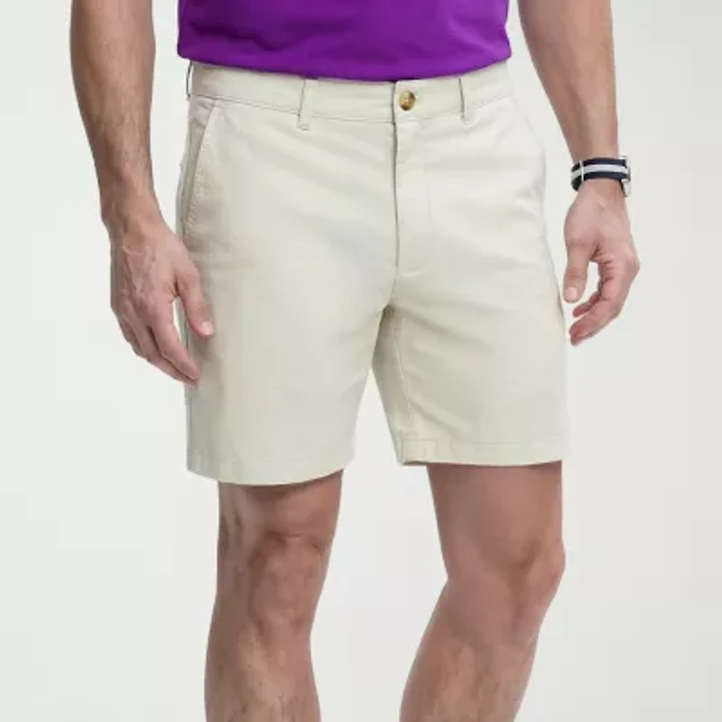 IZOD Saltwater Mens 7" Stretch Fabric Chino Short