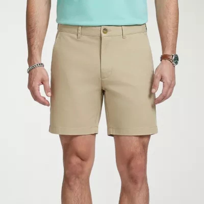 IZOD Saltwater Mens 7" Stretch Fabric Chino Short