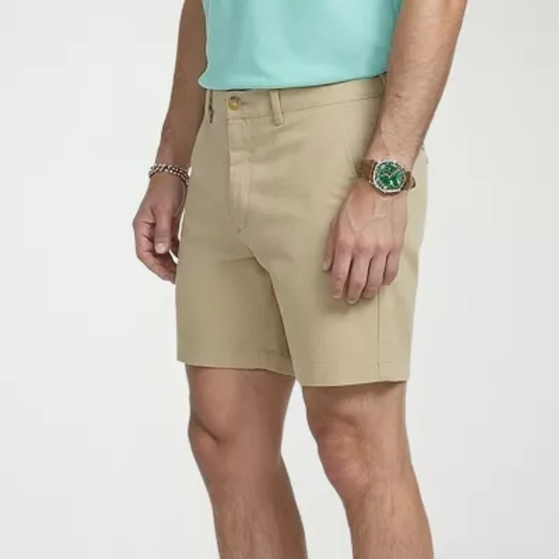 IZOD Saltwater Mens 7" Stretch Fabric Chino Short