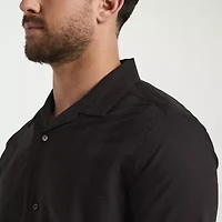 Cubavera Seersucker Texture Mens Short Sleeve Regular Fit Button-Down Shirt