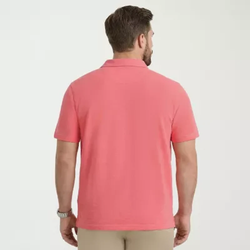IZOD Dockside Slub Big and Tall Mens Classic Fit Short Sleeve Polo Shirt