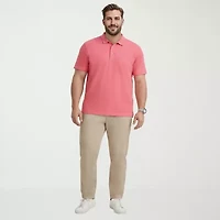 IZOD Dockside Slub Big and Tall Mens Classic Fit Short Sleeve Polo Shirt