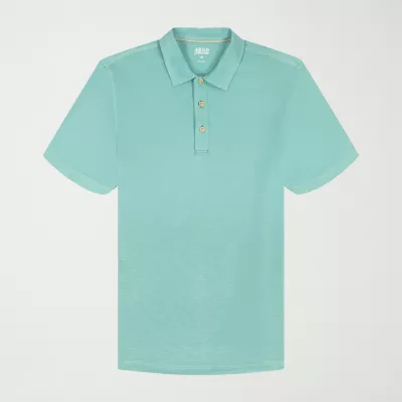 IZOD Dockside Slub Big and Tall Mens Classic Fit Short Sleeve Polo Shirt