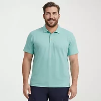 IZOD Dockside Slub Big and Tall Mens Classic Fit Short Sleeve Polo Shirt