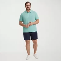 IZOD Dockside Slub Big and Tall Mens Classic Fit Short Sleeve Polo Shirt