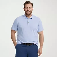 IZOD Dockside Slub Big and Tall Mens Classic Fit Short Sleeve Polo Shirt