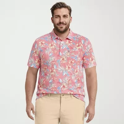 IZOD Sunshield Performance Big and Tall Mens Classic Fit Short Sleeve Polo Shirt