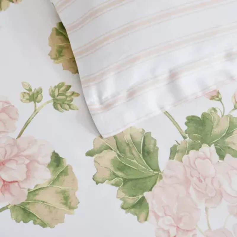 Martha Stewart Geranium Bloom 3-pc. Easy Care Duvet Cover Set
