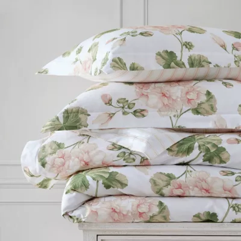 Martha Stewart Geranium Bloom 3-pc. Easy Care Duvet Cover Set