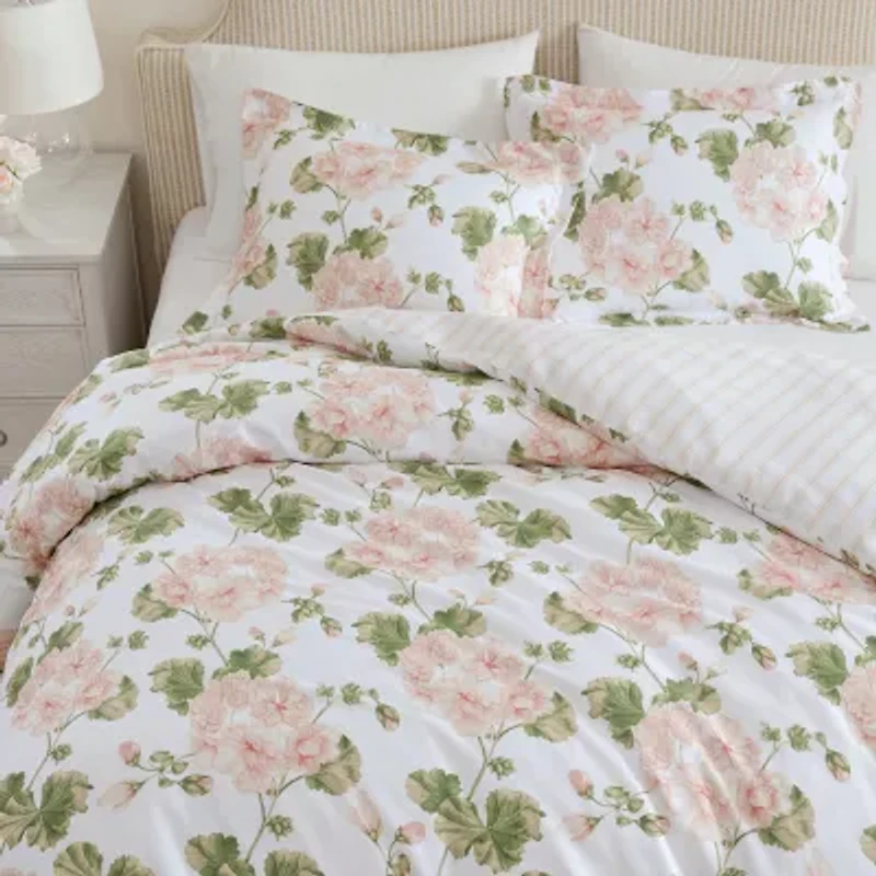 Martha Stewart Geranium Bloom 3-pc. Easy Care Duvet Cover Set