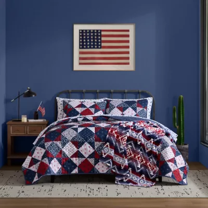 Wrangler Rodeo Patchwork 3-pc. Easy Care Quilt Set
