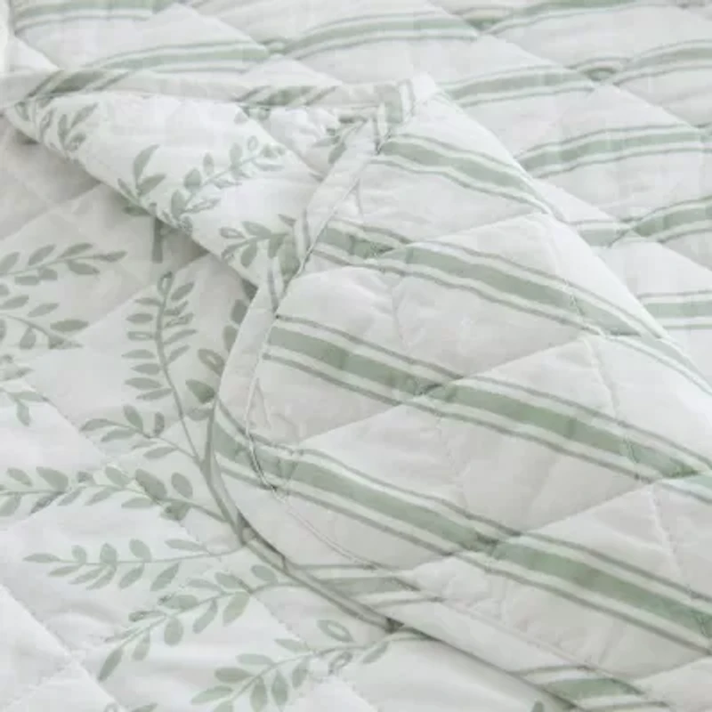 Martha Stewart Murray Leaves Easy Care Quilt Set