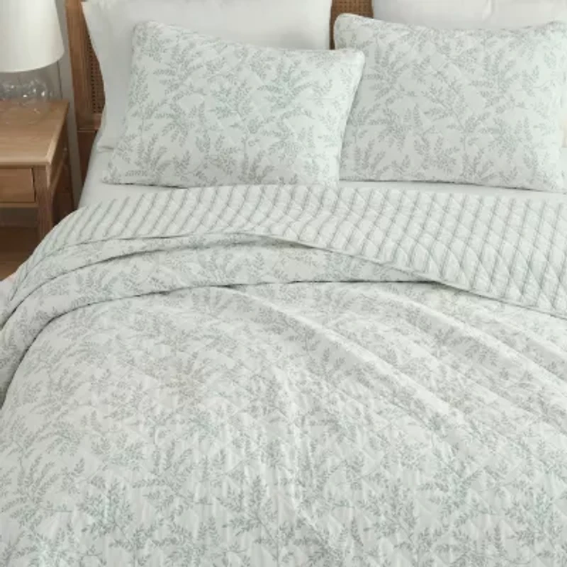 Martha Stewart Murray Leaves Easy Care Quilt Set
