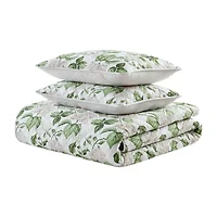 Martha Stewart Hydrangea Floral Easy Care Quilt Set