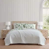Martha Stewart Hydrangea Floral Easy Care Quilt Set