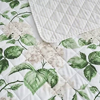 Martha Stewart Hydrangea Floral Easy Care Quilt Set
