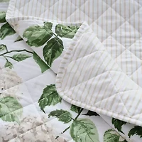Martha Stewart Hydrangea Floral Easy Care Quilt Set