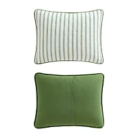 Martha Stewart Core Ticking Stripe Easy Care Quilt Set