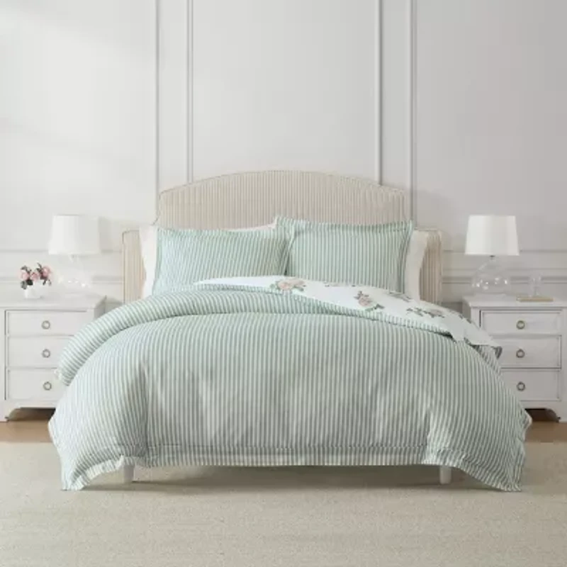 Martha Stewart Tea Rose Easy Care Duvet Cover Set