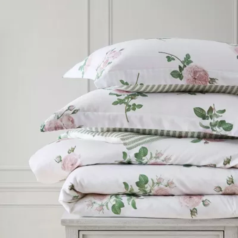 Martha Stewart Tea Rose Easy Care Duvet Cover Set
