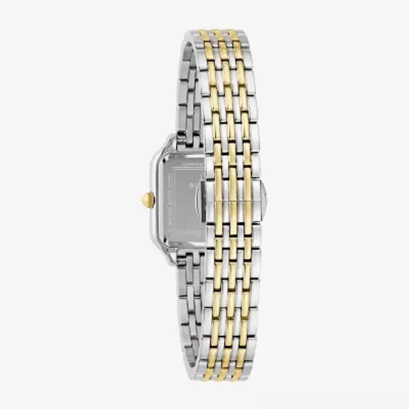 Bulova Womens Two Tone Stainless Steel Bracelet Watch 98l330
