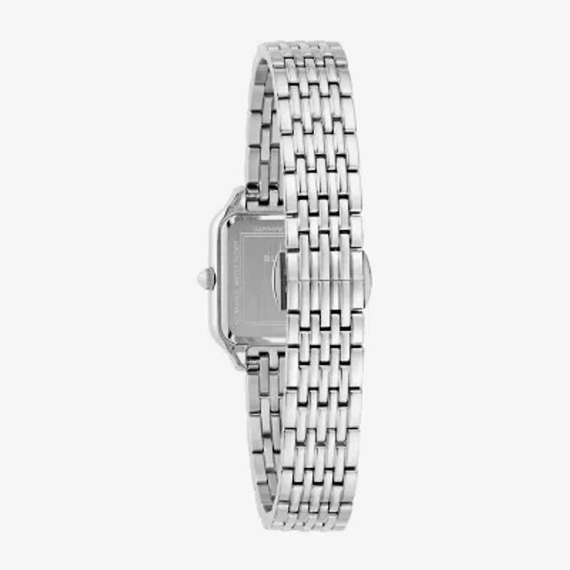 Bulova Womens Silver Tone Stainless Steel Bracelet Watch 96r256