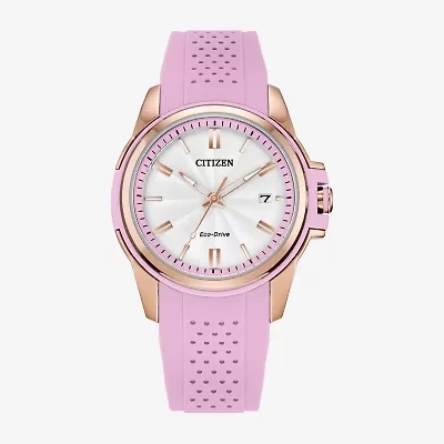 Citizen Sport Casual Womens Pink Strap Watch Fe1263-01a
