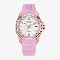 Citizen Sport Casual Womens Pink Strap Watch Fe1263-01a