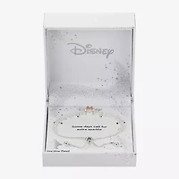 Disney Classics Womens Cubic Zirconia 14k Rose Gold Over Brass Minnie Mouse Bolo Bracelet