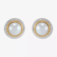 Limited Quantities! Womens White Cultured Freshwater Pearl 14K Gold Over Silver 2-pc. Jewelry Set