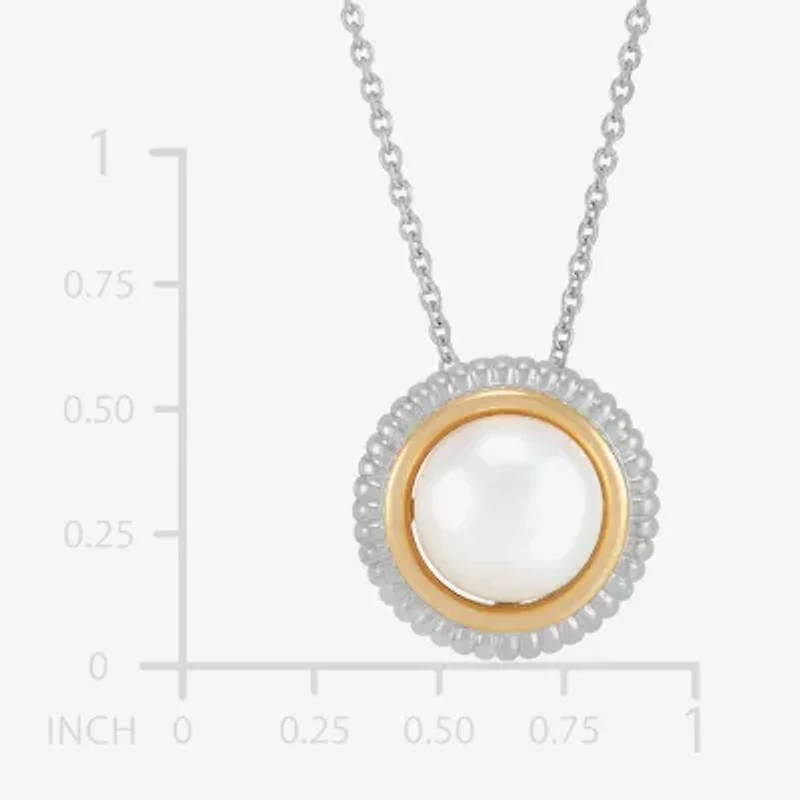 Limited Quantities! Womens White Cultured Freshwater Pearl 14K Gold Over Silver 2-pc. Jewelry Set