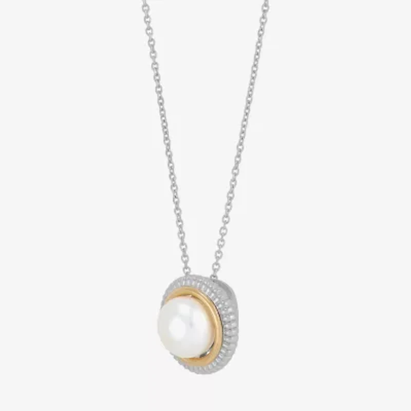 Limited Quantities! Womens White Cultured Freshwater Pearl 14K Gold Over Silver 2-pc. Jewelry Set