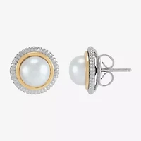 Limited Quantities! Womens White Cultured Freshwater Pearl 14K Gold Over Silver 2-pc. Jewelry Set